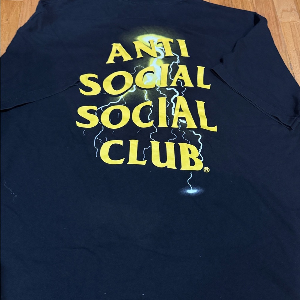 Anti Social Social Club Black Tee with White Print